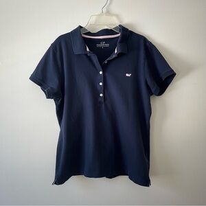 Vineyard Vines Polo Shirt Large Navy Blue Nautical Preppy